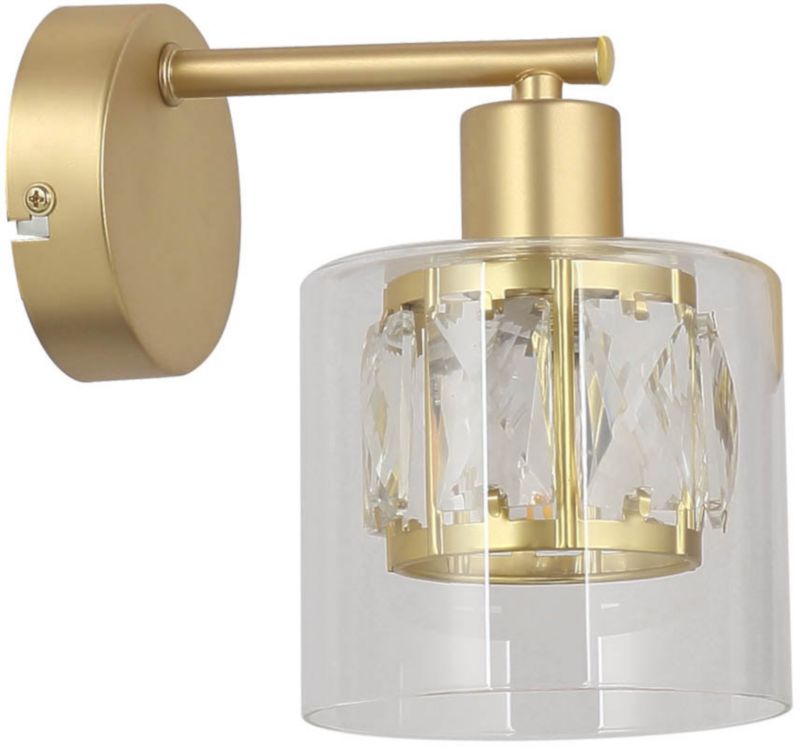 Kinkiet Elmo 1-punktowy E14 złoty mat