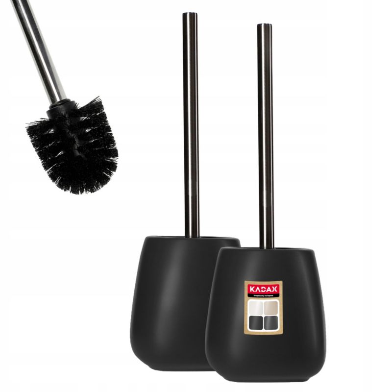 Szczotka Wc Do KADAX 2x Toalety Ceramiczna Czarna 2 szt.