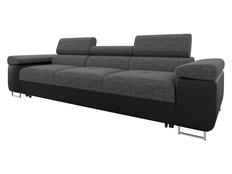 Kanapa rozkładana MIRJAN 24 Torezio Bis III czarna ekoskóra/grafitowy 1 szt.