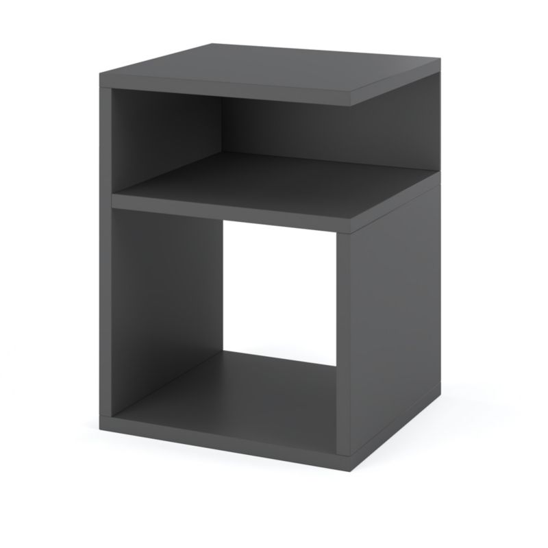 Szafka Nocna Hurtownia-Mebli Pojemna Flip 32cm Szary Mat 32x30x41 cm 1szt.