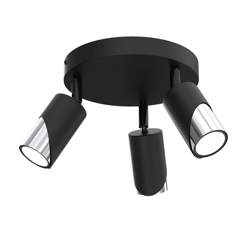 Lampa sufitowa Luminex Shift czarny mat-chromowana 3 x GU10 x 15W wym: 17 x 23 x 23 cm - 1 szt.