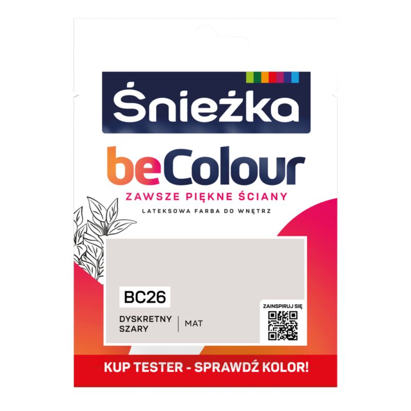 Tester farby Śnieżka Becolour dyskretny szary 25 ml