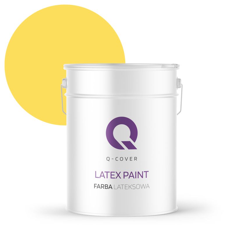 Farba Lateksowa Do Ścian i Sufitów Q-Cover Żółty H6872 Głęboki Mat 10L