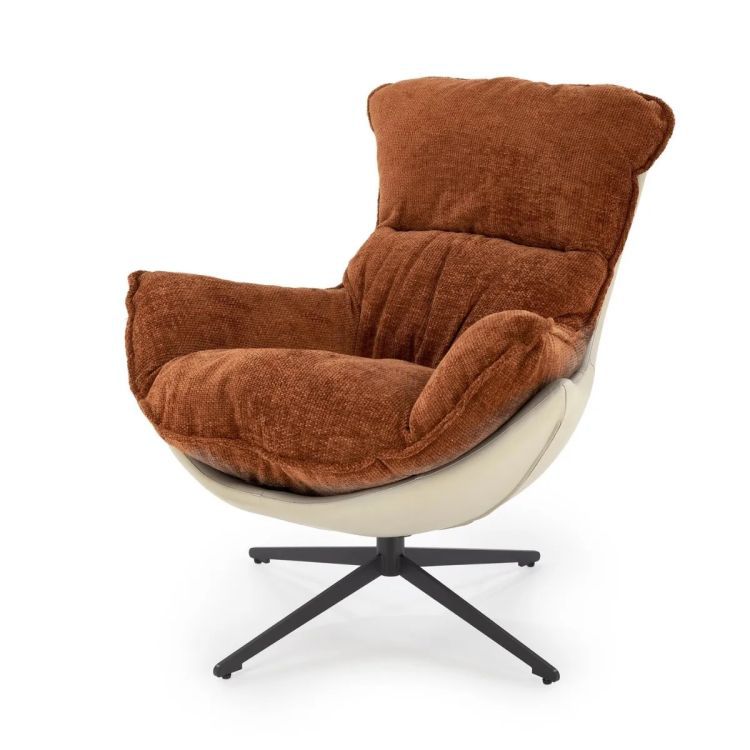 Fotel Halmar obrotowy LOBSTER cynamonowy/beżowy 1 szt