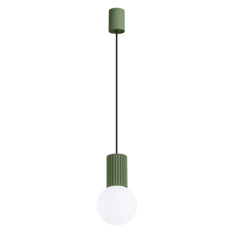 Lampa wisząca Sollux Lighting Halo 7440 zielony oliwkowo-biała nowoczesna 1xG9 x 1 szt.