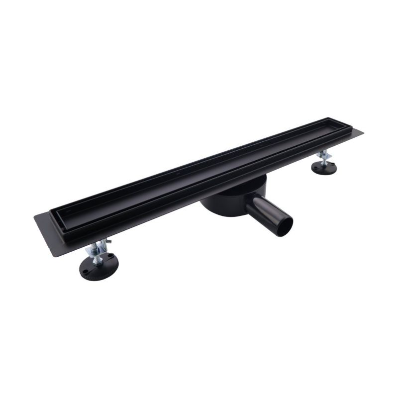 Odpływ liniowy Hagser Iris 90cm czarny mat, regulowane nóżki, stal nierdzewna 1 szt.