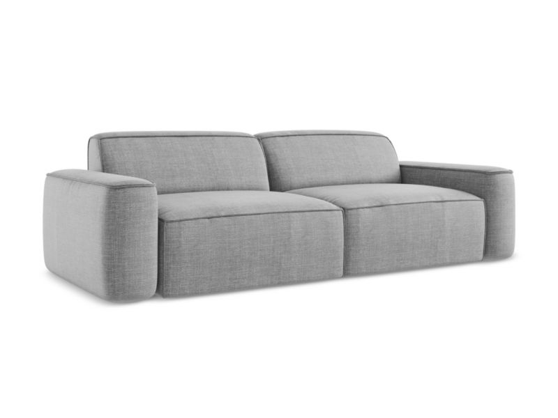 4-osobowa kanapa modułowa LaMiaSofa MELISSA z tkaniny strukturalnej 244x102 cm jasny szary 1 szt.