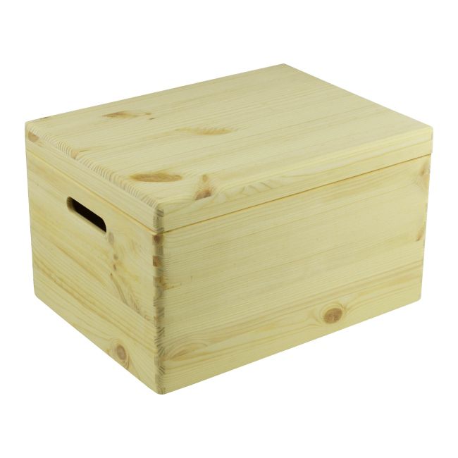 Skrzynia sosnowa z wiekiem 39,5 x 29,5 x 23 cm