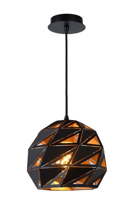 Lampa sufitowa wisząca Lucide Malunga 0951 czarna szerokość 25 cm 1xE27 x 60W 1 szt.