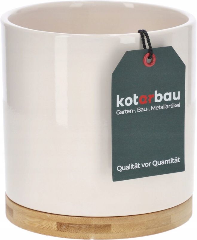 Donica ceramiczna KOTARBAU z bambusem 13 cm 1 szt.