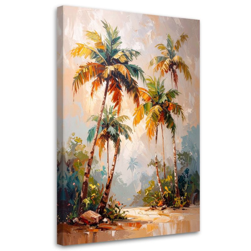 Obraz do salonu Feeby Krajobraz Drzewa Palmowe Dżungla 60x90cm 1szt