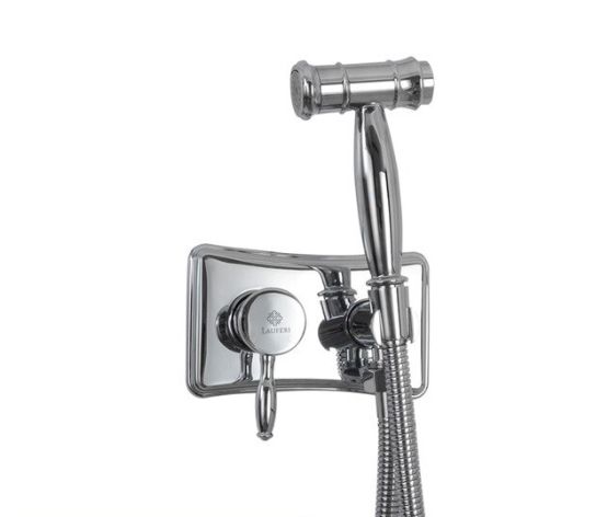 Bateria bidetowa Lauferi SELENA mosiężna ścienna srebrny chrom retro 1 szt.