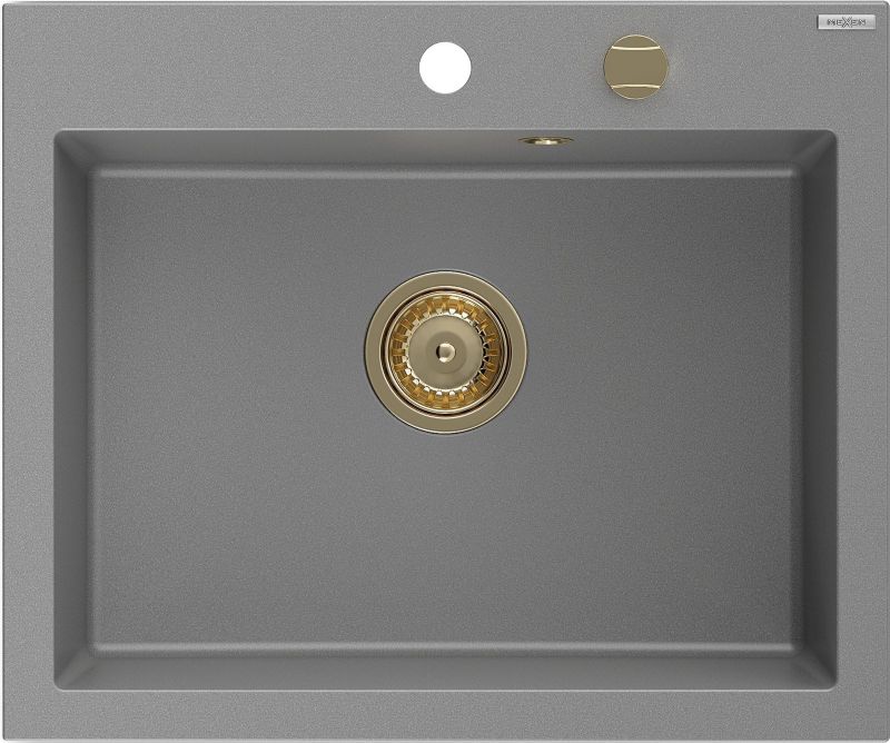 Zlewozmywak wpuszczany Mexen Elix szary 600 x 500 mm - 6525601005-71-G
