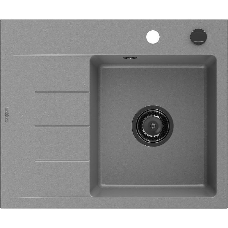 Zlewozmywak wpuszczany Mexen Ben 1-komorowy szary 600x500 mm 6523605000-71-B