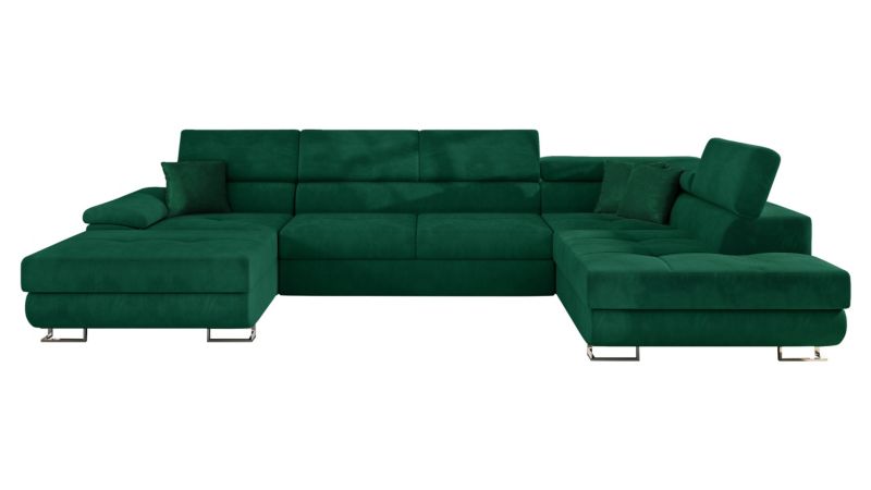 Narożnik z funkcją spania MIRJAN 24 Cotere Premium prawy butelkowa zieleń 1 szt.