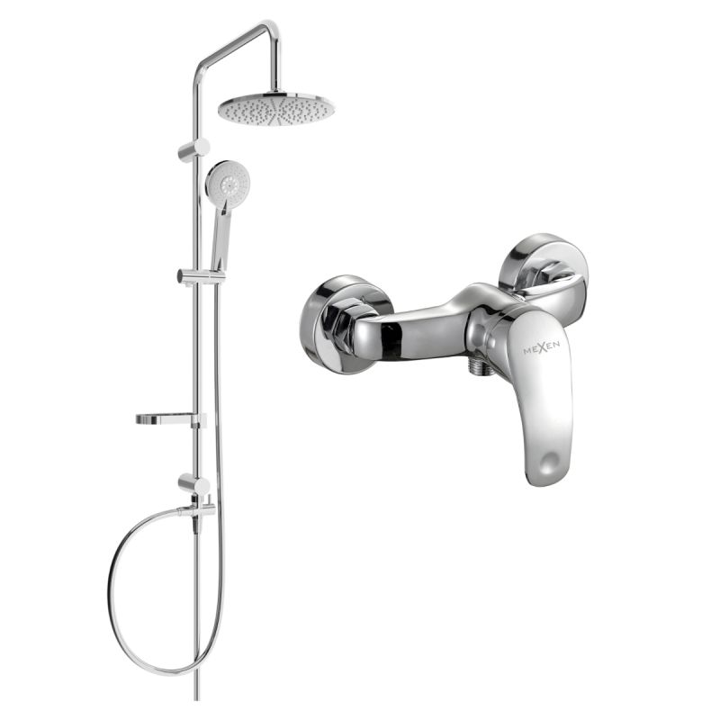 Zestaw prysznicowy z baterią Mexen Fabia chrom 1 szt.