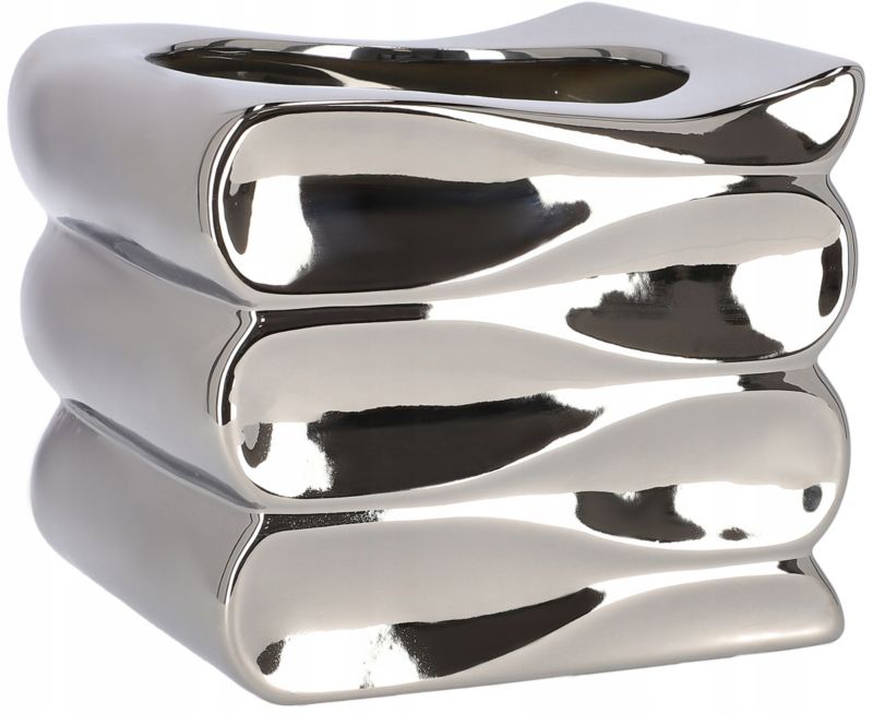 Doniczka ceramiczna KOTARBAU 15 cm srebrna 1 szt.