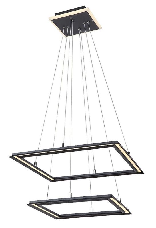 Lampa wisząca Rabalux Sidona 2432 czarno-biała nowoczesna wbudowany LED 48W 1 szt.