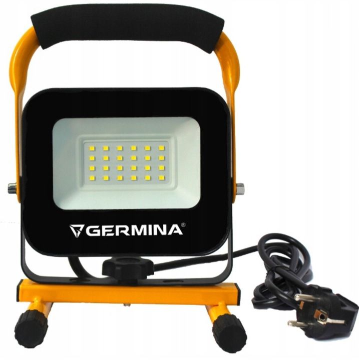 Naświetlacz LED Germina 20W na niskim statywie lampa robocza IP65 1szt.
