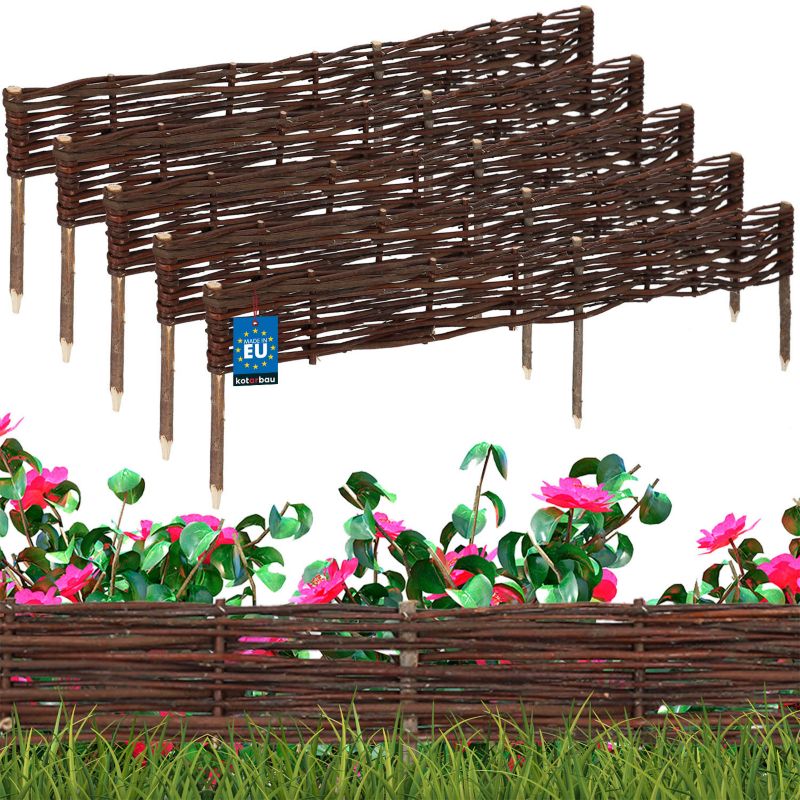 Płotek ogrodowy KOTARBAU wiklinowy 120x10 cm 5 szt.