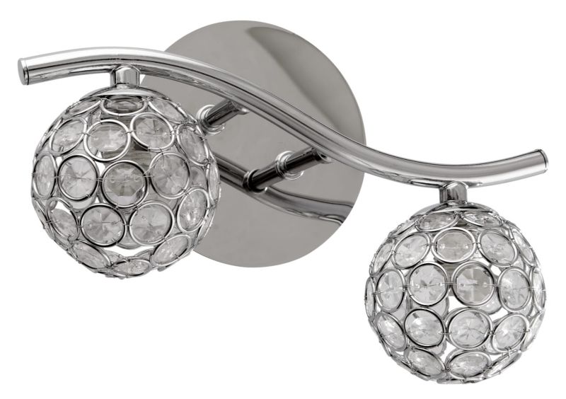 Kinkiet ścienny Candellux Starlet chromowany przezroczysty 2 x G9 x 40W IP20 wym: 13 x 25 x 14 cm - 1 szt.