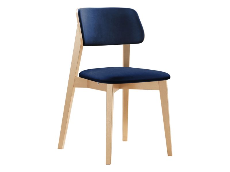 Krzesło MIRJAN 24 tapicerowane KT63/C buk/granatowy aksamit 1 szt.
