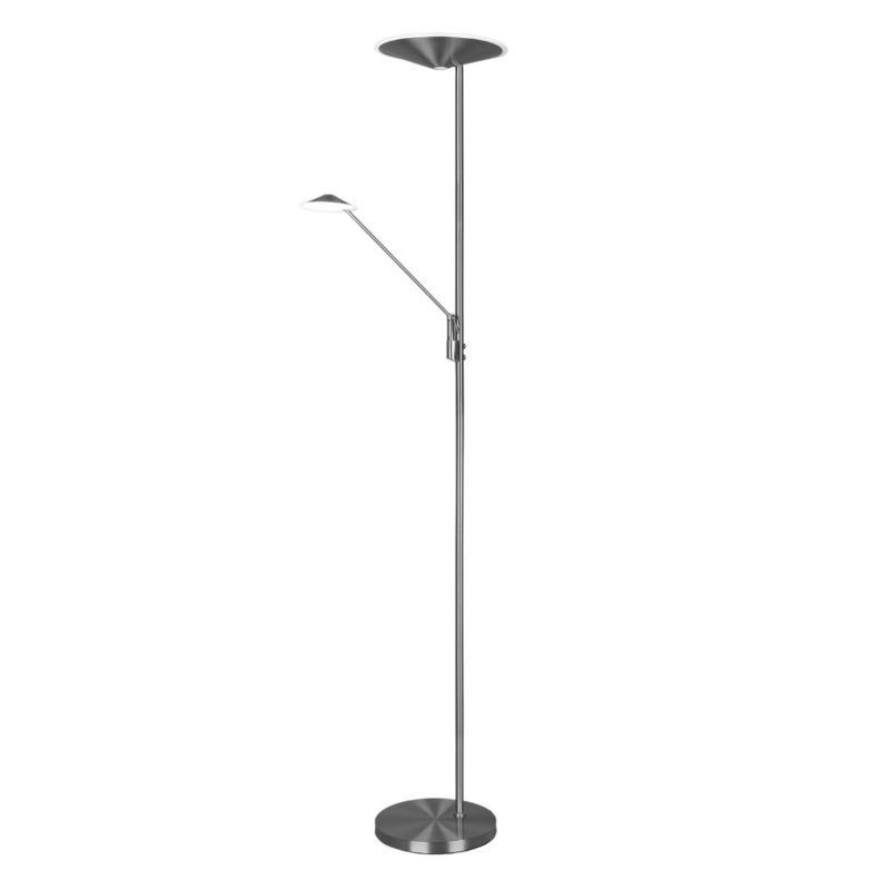 Lampa podłogowa stojąca Trio Branford srebrno-biała LED 30W 2700K - 4000K 3500lm wym: 180 x 30 x 30 cm - 1 szt.