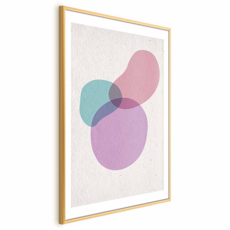 Plakat Artgeist Mieszanka barw 21x30 cm z ramą złotą 1 szt