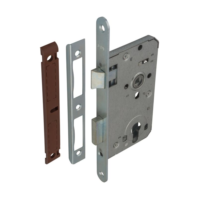 Zamek wpuszczany Jania 72/55 na wkładkę lewy