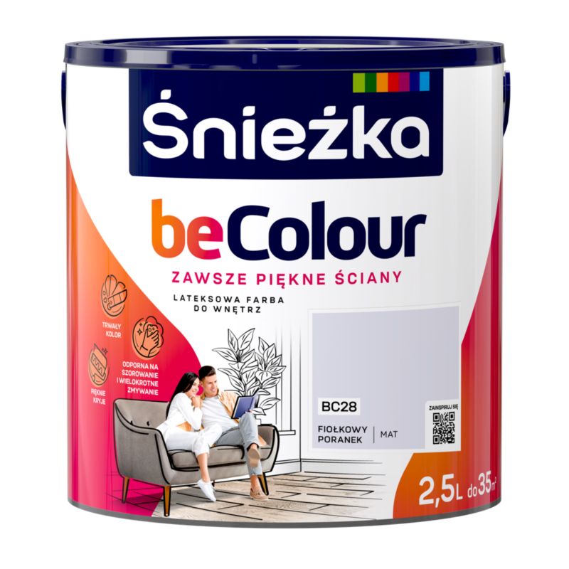 Farba Śnieżka Becolour fiołkowy poranek 2,5 l