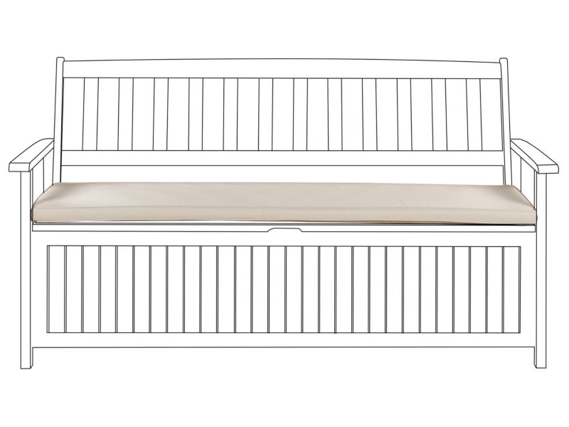 Poduszka na ławkę ogrodową Sovana 45 x 148 cm Beżowoszary 1 szt.