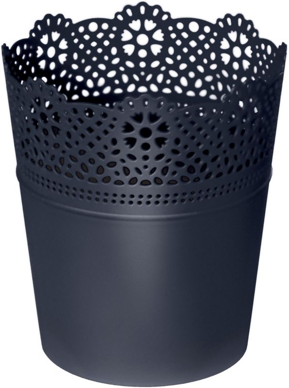Doniczka Prosperplast Lace fi 13,5 cm antracyt