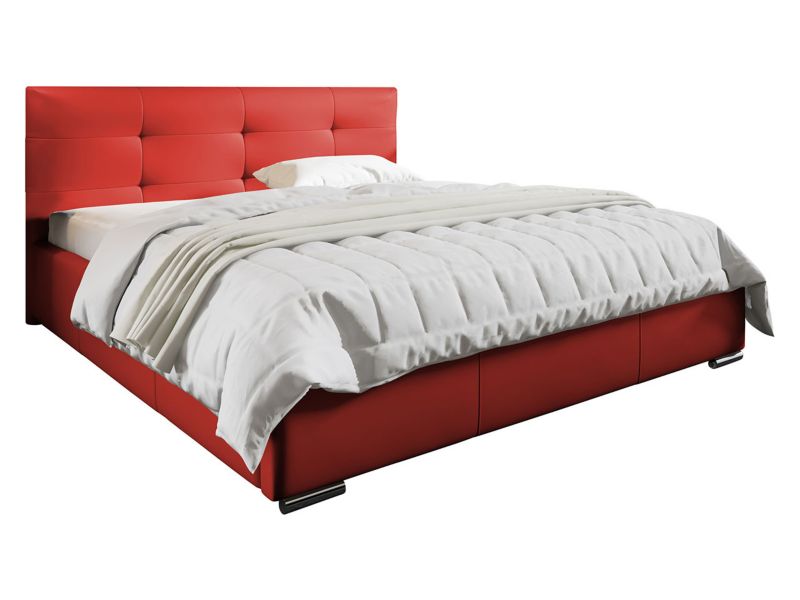 Łóżko tapicerowane MIRJAN 24 Lazio 160x200 ekoskóra czerwony 1 szt.