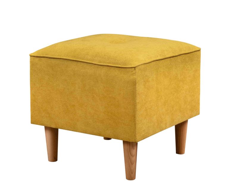 Pufa do siedzenia podnóżek skandynawski Bonni Denver Żółty 1szt.
