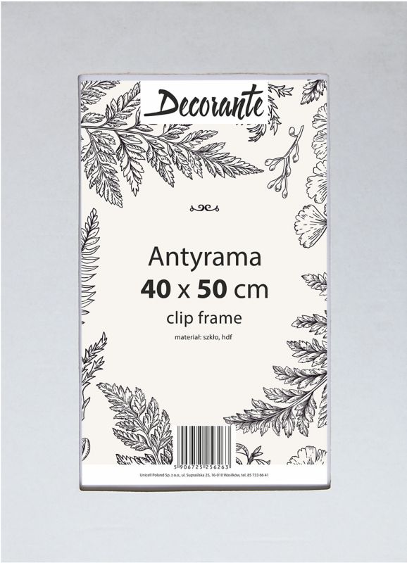 Antyrama szklana 40 x 50 cm