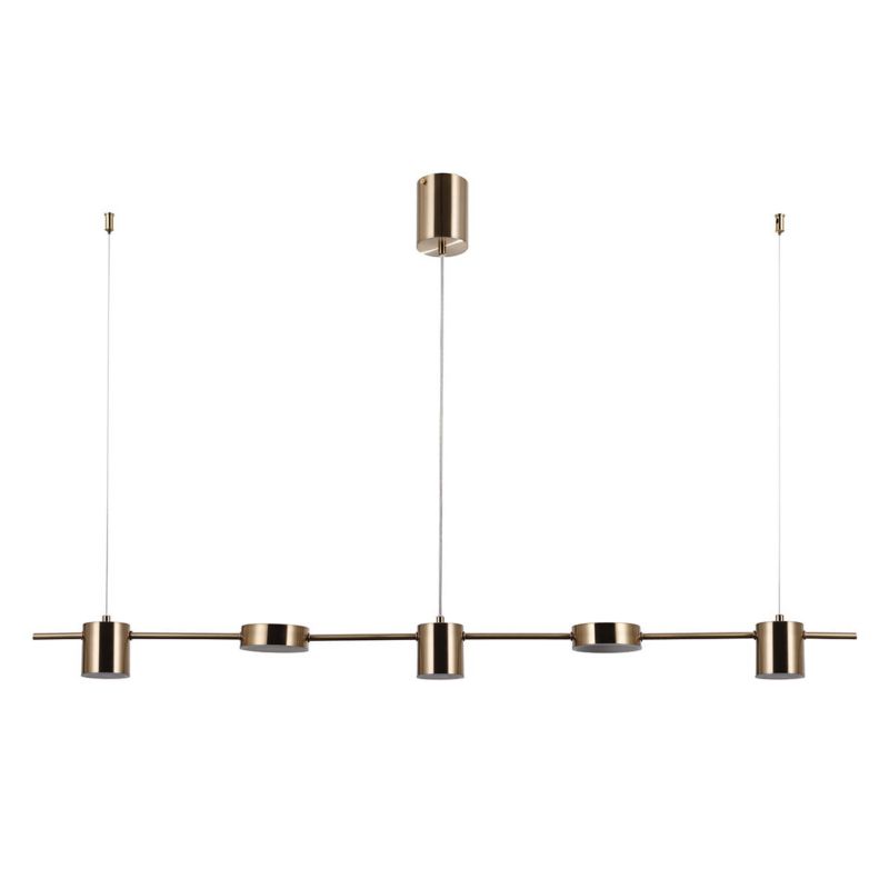 Lampa sufitowa wisząca Italux Remdal 9221 mosiężno-czarna nowoczesna wbudowany LED 30W 1 szt.