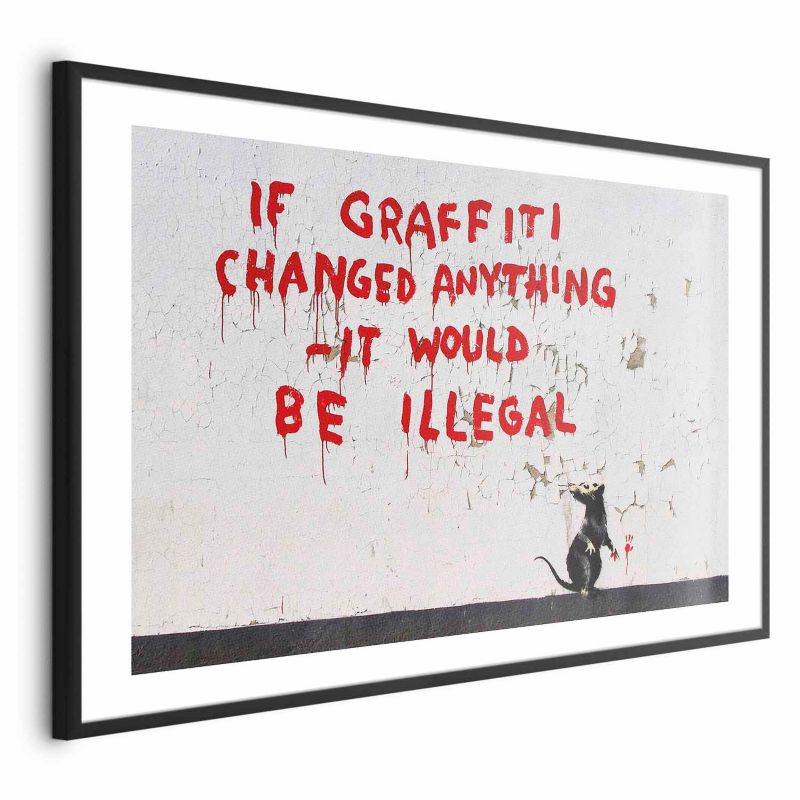 Plakat Artgeist Cytat graffiti 30x21 cm z ramą czarną 1 szt
