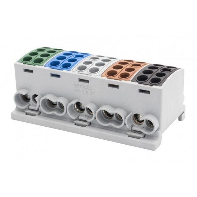 Złączka szynowa F-Elektro HLK 5x100A-2 (1x25,1x16 / 1x25,1x16) (3L+N+PE) F2.0387 1szt.