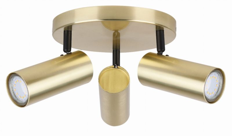 Lampa sufitowa Candellux Colly mosiądz 3 x GU10 x 15W wym: 37 x 37 cm - 1 szt.