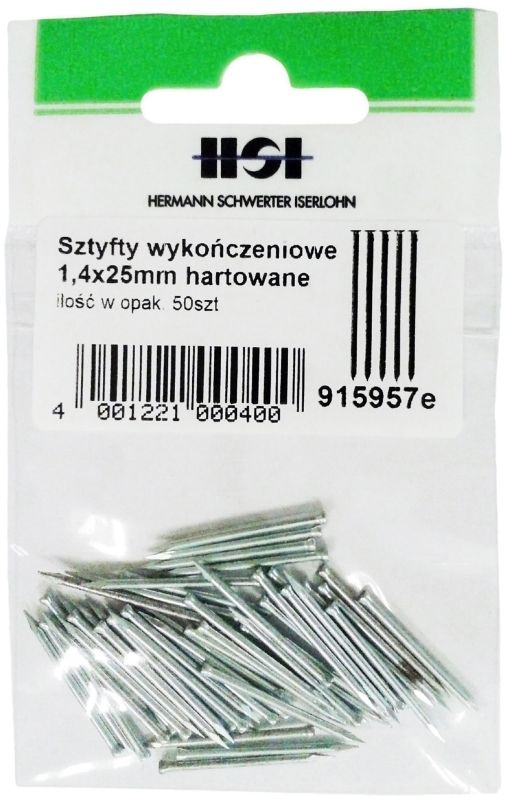 Gwoździe do listew podłogowych PCV 1,4 x 25 mm 50 g