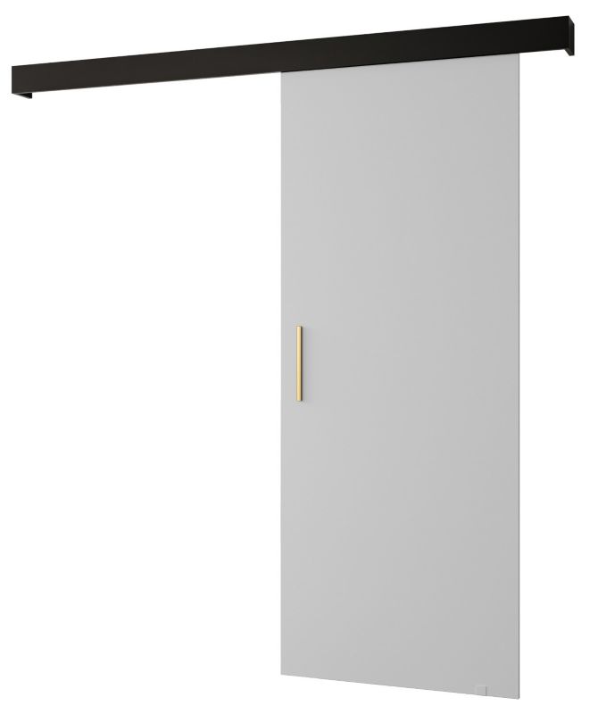 Drzwi przesuwne naścienne Abiks SALWADOR I 70 biały mat + czarny mat + złoty 1 szt.