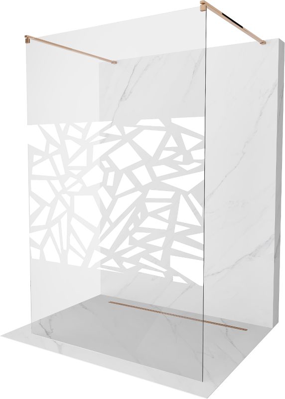 Ścianka prysznicowa Mexen Kioto biały wzór 100x200 cm 800-100-002-60-85 1 szt.