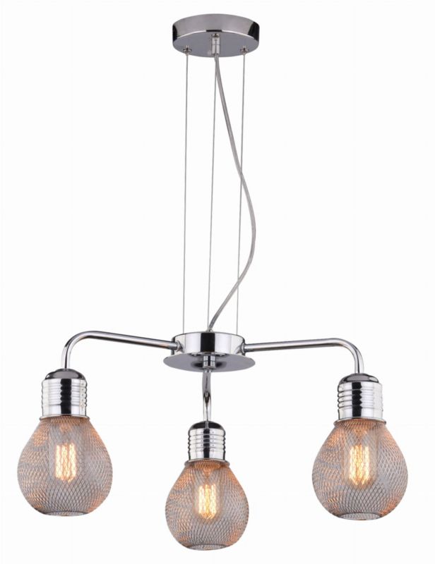 Lampa sufitowa Candellux Gliva chromowana-srebrna wym: 125 x 46 x 46 cm 3xE27 x 60W 1 szt.