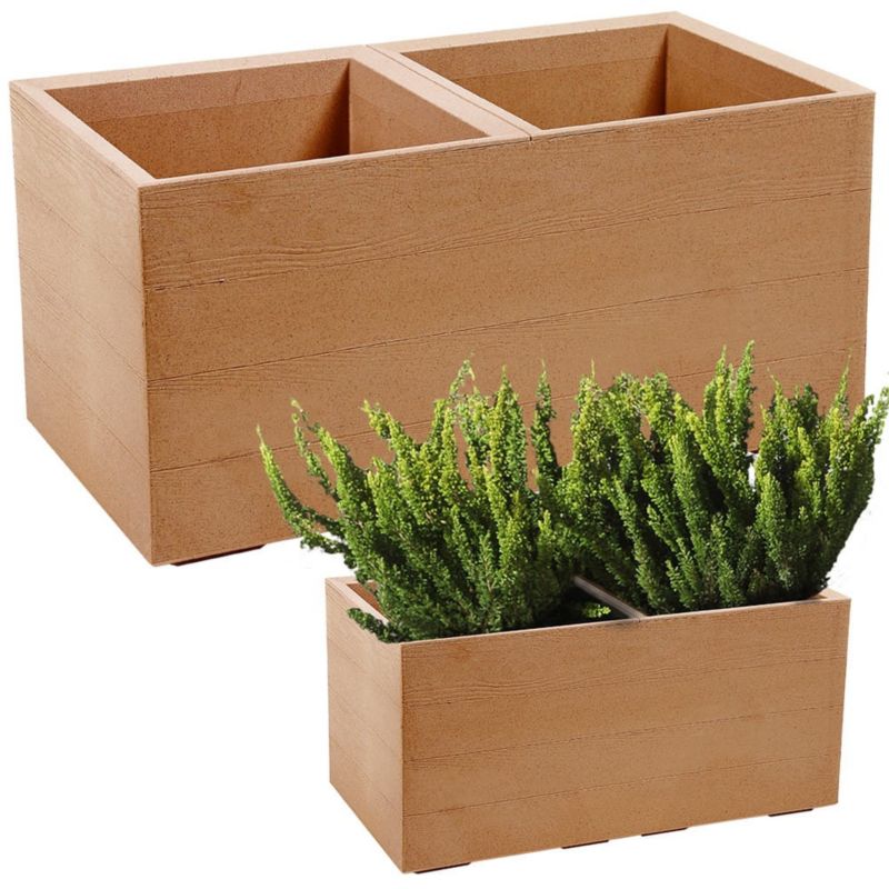 Doniczka Lamela KARO donica kwietnik 80x40x40cm imitacja drewna 1 szt.