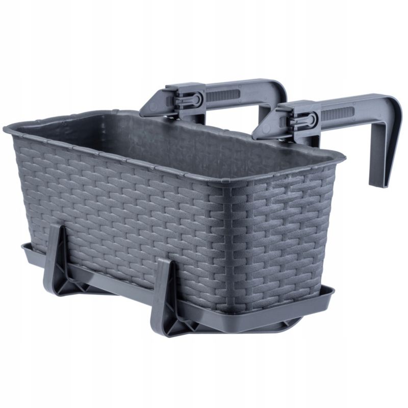 Doniczka KADAX Donica Balkonowa Podstawka Uchwyty 40cm 1szt.