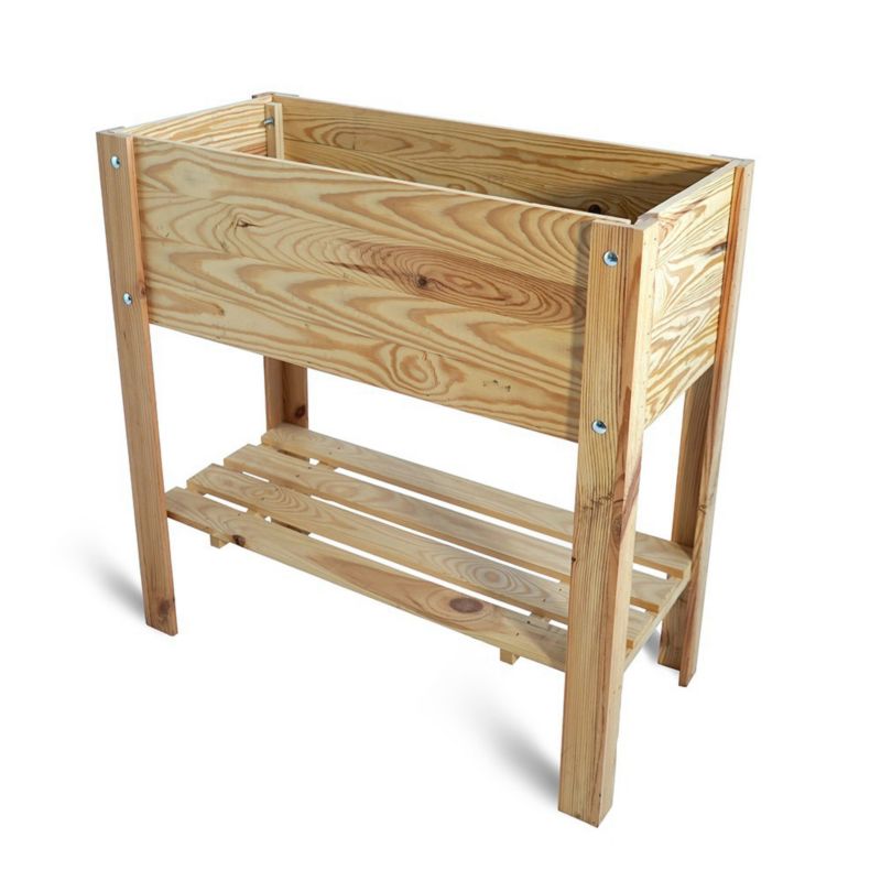 Donica Ogrodowa Hurtownia-Mebli Naturalne Drewno Regał Sosnowy Donica Kwietnik 80cm Sosnowy Sosnowy 80x37x78 cm 1szt.