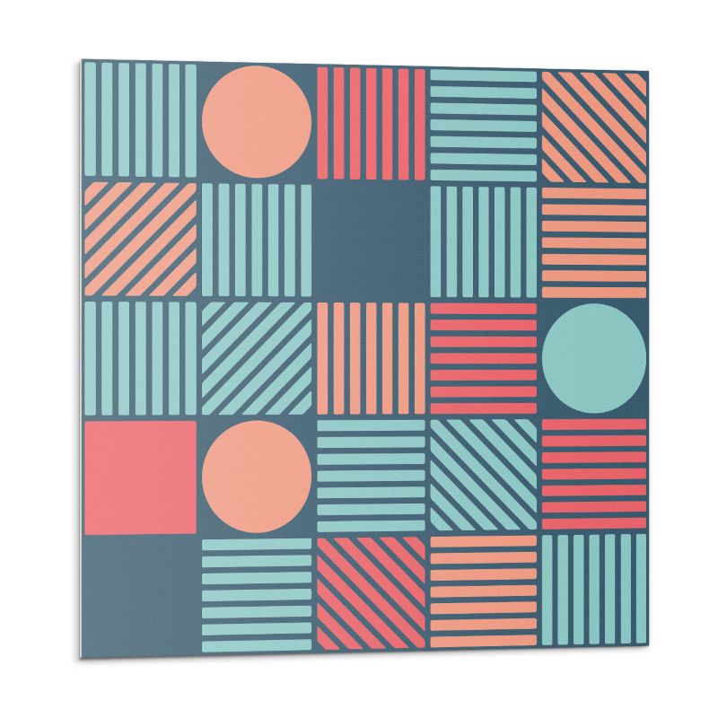 Kafelki samoprzylepne Wallfluent 30x30 cm Geometryczne motywy z żywymi kształtami 9 szt.