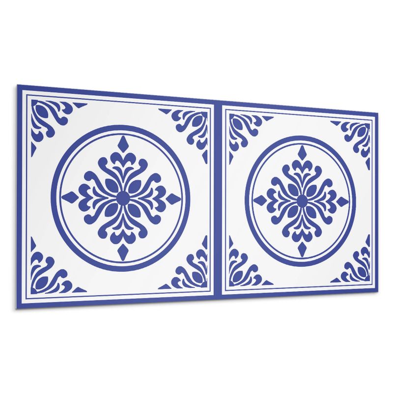 Panel samoprzylepny Wallfluent 100x50 cm Kwiatowy wzór z okręgami 1 szt.