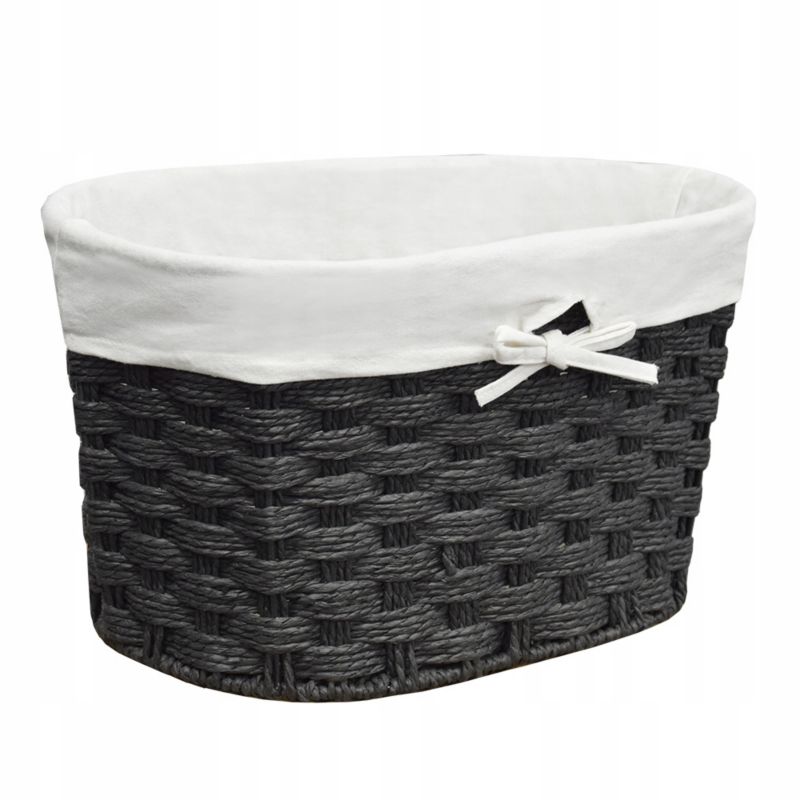 Koszyk organizer Rodeno do przechowywania czarny z wyściółką 1 szt.