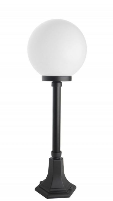 Lampa ogrodowa stojąca SU-MA Kule czarno-biała kula 1 x E27 x 60W IP43 wym: 73 x 25 x 25 cm - 1 szt.